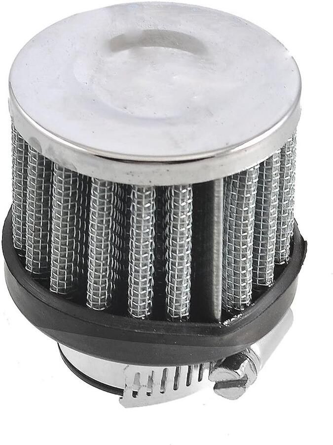 Sourcingmap 18mm-25mm slang klem conische mesh auto luchtfilter zilver toon 1inch