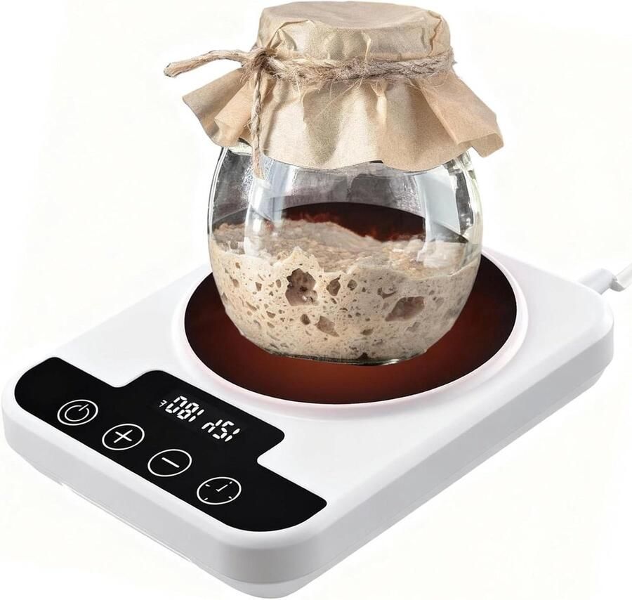 Sourdough Starter Warmer Leaven Warmer Broodbakken Fermenteren Precieze Temperatuurregeling 21-38°C Wit