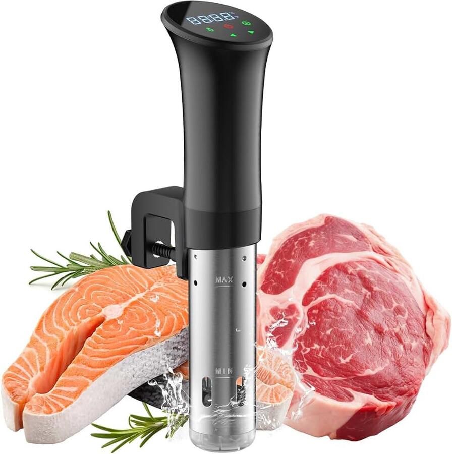 Sous Vide 0 1 °C nauwkeurige temperatuurregeling Roner Keuken met lage temperatuur 3D-watercirculatie met recepten geschikt voor gezonde en vetarme mensen zwart