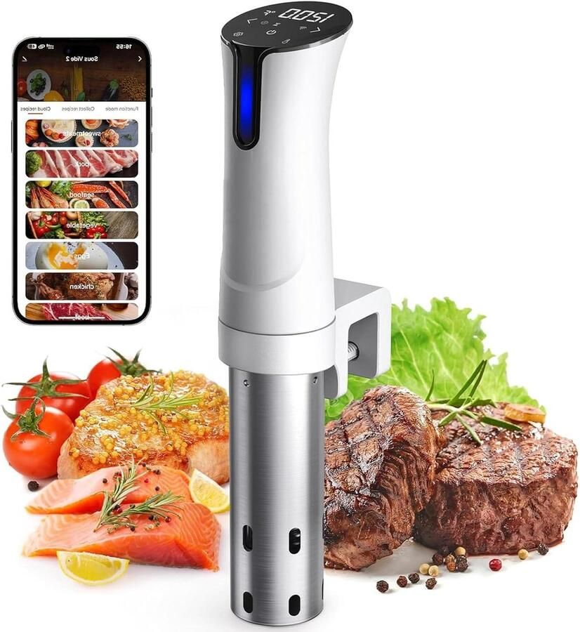 Sous-vide apparaat Wateroven Kooktoestel Precisie Koken Ultrastil Snel Opwarmend 12L Capaciteit Wit