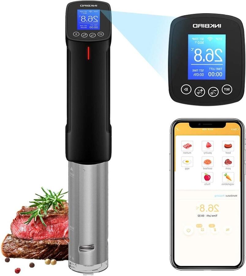 Sous Vide Apparaat Precisie Koker Vacuüm Koken Wifi Bediening 1000 Watt Groen