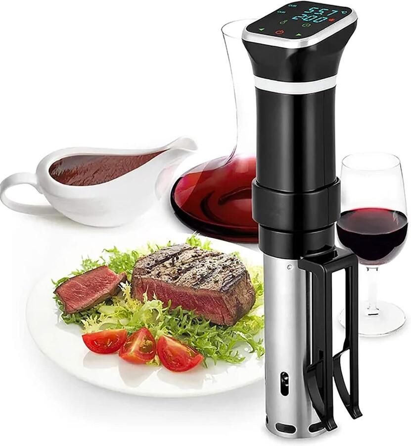 Sous Vide Apparaat Precisie Kooktoestel Perfect Koken Stil En Stabiel 1100 Watt Zilver