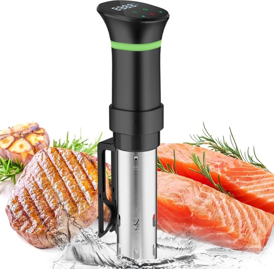 Sous-vide circulator 1000W dompelcalculator instelbare thermostaat nauwkeurige temperatuurregeling voor vlees eieren en groenten LCD-touchscreen 25 tot 92 5℃
