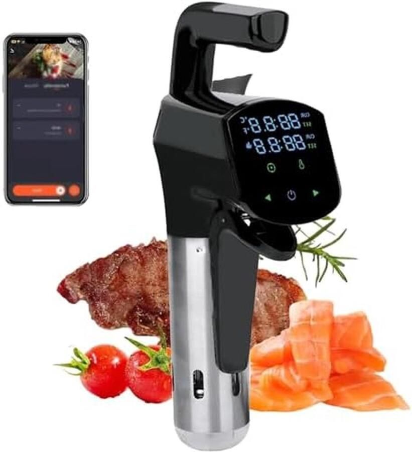 Sous Vide Circulator Dompel Circulator Waterbad Koker Precisie Koken Ultra Stil 1800W ±0.1°C Zwart