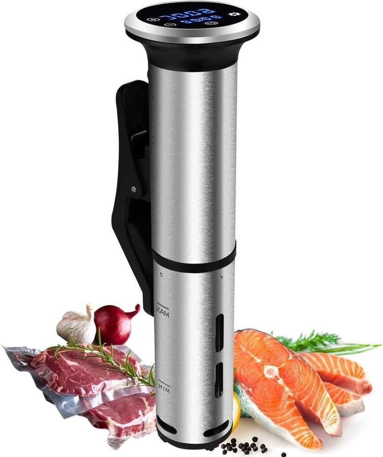 Sous Vide Circulator Dompelcirculator Wateroven Precisie Koken Ultrasil Snelle Verwarming 1200W Zilver
