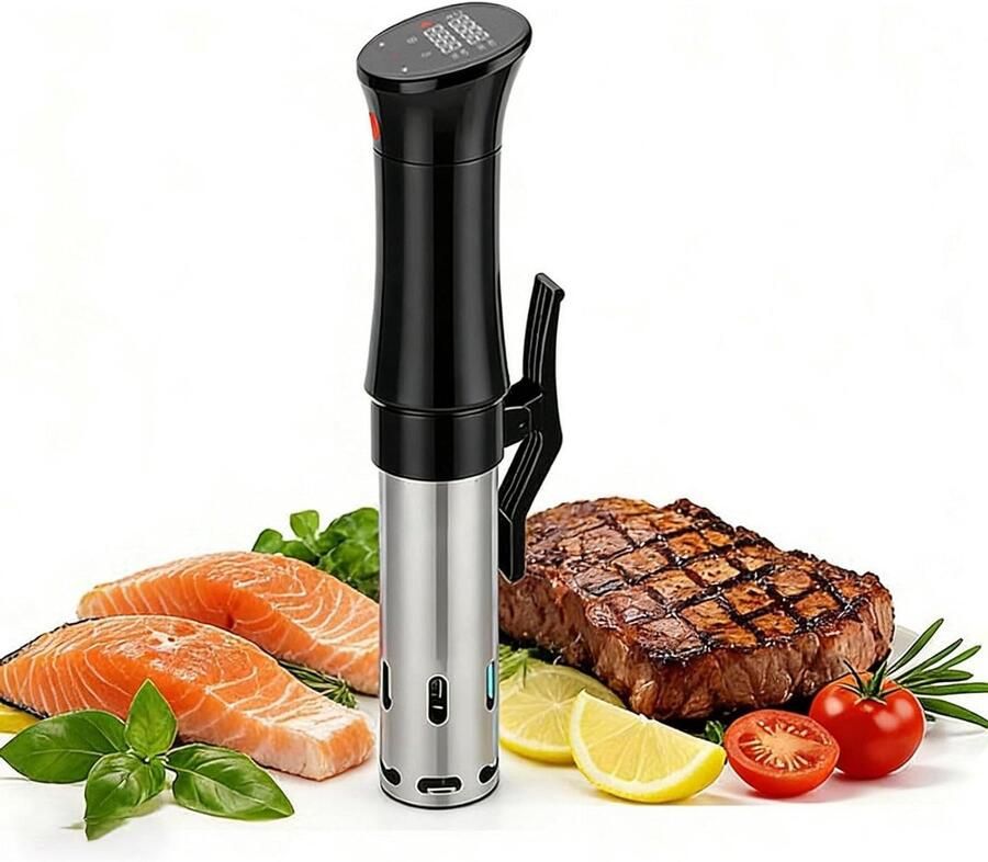 Sous Vide Circulator Dompelkoker Wateroven Precisie Koken Gelijkmatige Warmte tot 23L Zwart