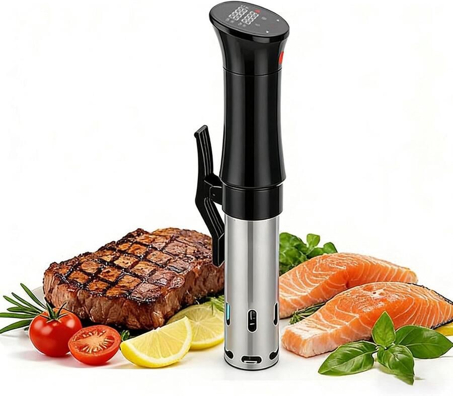 Sous Vide Circulator Dompelpomp Waterbad Precisie Koken Instelbare Timer Tot 23L Zwart