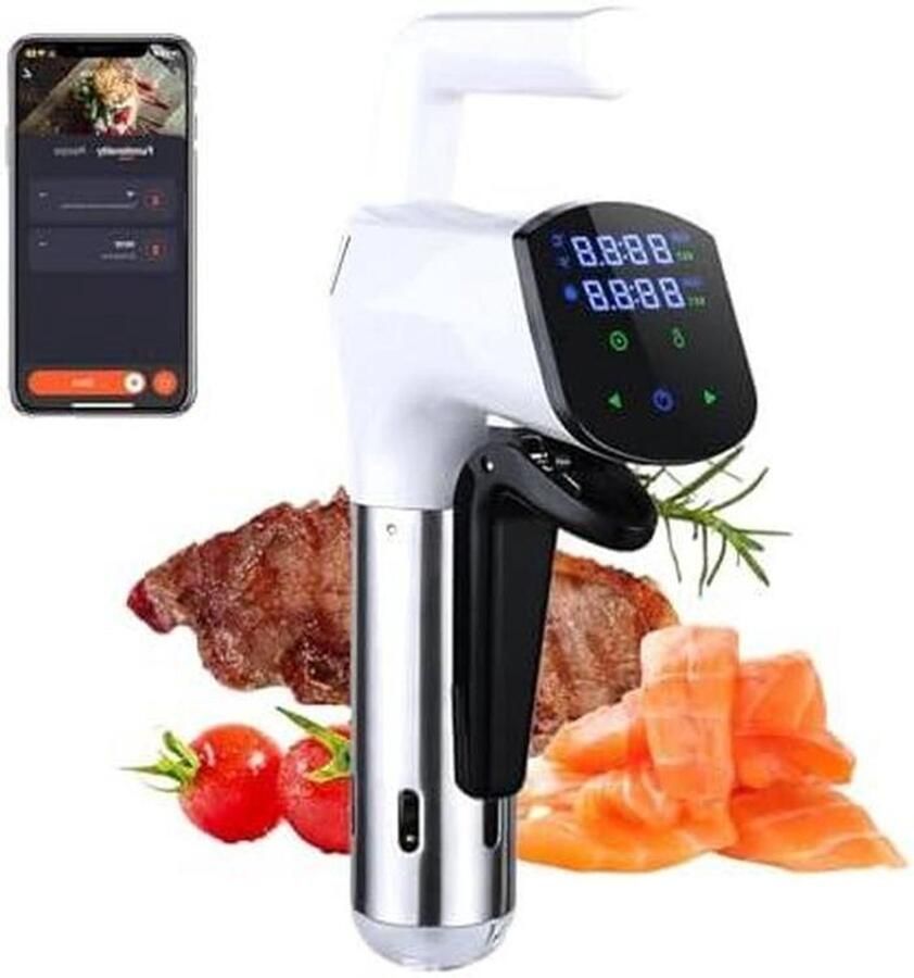 Sous Vide Circulator Wateroven Sous Vide Precisie Koken App Bediening 1100W Wit