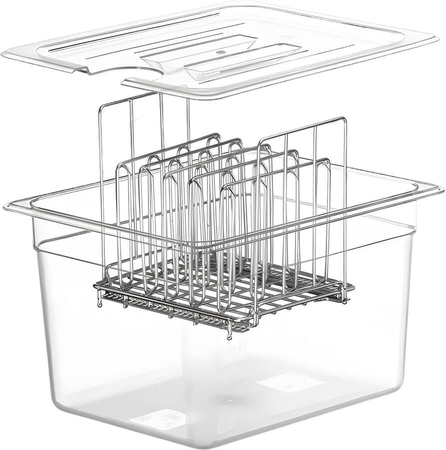 Sous Vide container -11L met deksel en rek voor Sous Vide Stick Koker meerdere merken multifunctionele transparante container (BPA-vrij)