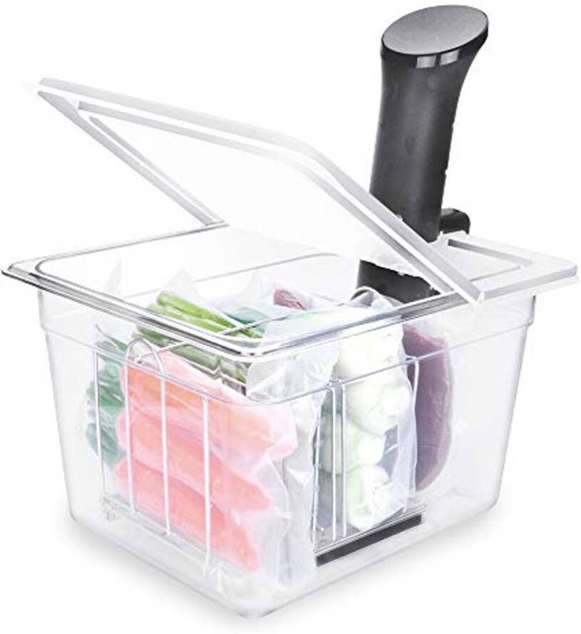 Sous Vide Container 12 Qt met Inklapbaar Deksel en Rek