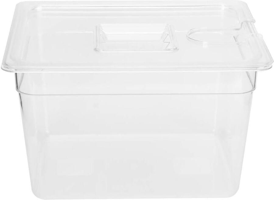 Sous Vide Container Kookbak met Deksel Culinair Koken Snelle Verwarming 11 Liter Capaciteit Transparant