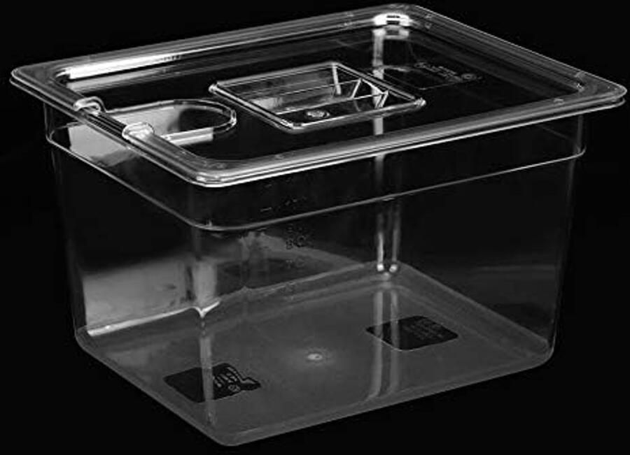 Sous Vide Container Kookbak met Deksel Precisie Koken Inklapbaar Ruimtebesparend 11 Liter Transparant