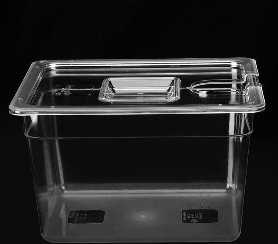 Sous Vide Container Kookvat Vacuümcirculator Precisie Koken Opvouwbaar Dekselontwerp 1171 Liter Transparant