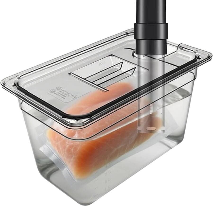Sous Vide Container met Deksel voor Vacuüm Garen en Marineren Transparant