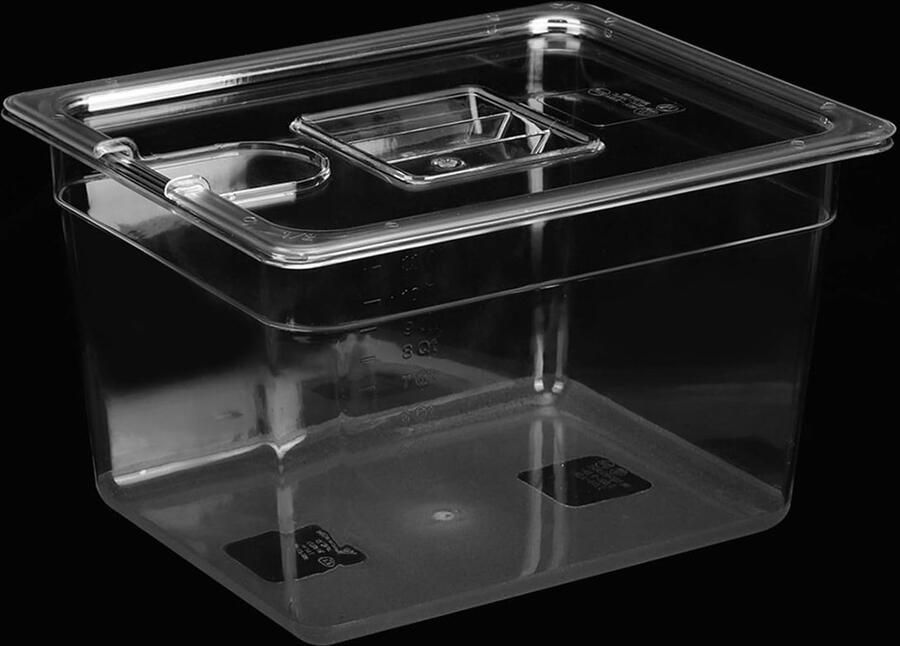 Sous Vide Container Vacuüm Kookcontainer Precisie Koken Energiebesparend Deksel 1171 Liter Transparant
