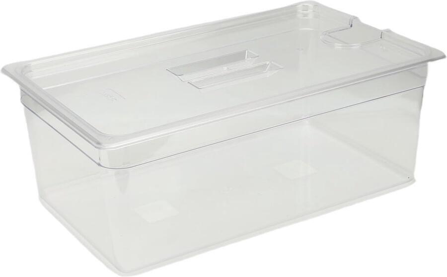 Sous Vide Container Waterbad Bak Precisie Koken Inclusief Deksel 25 Liter Transparant