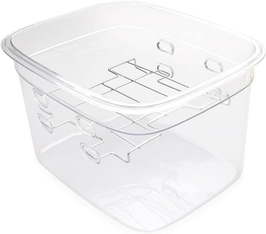 Sous Vide Container Waterbad Bak Precisie Koken Inklapbaar Scharnierdeksel 12 Liter Helder