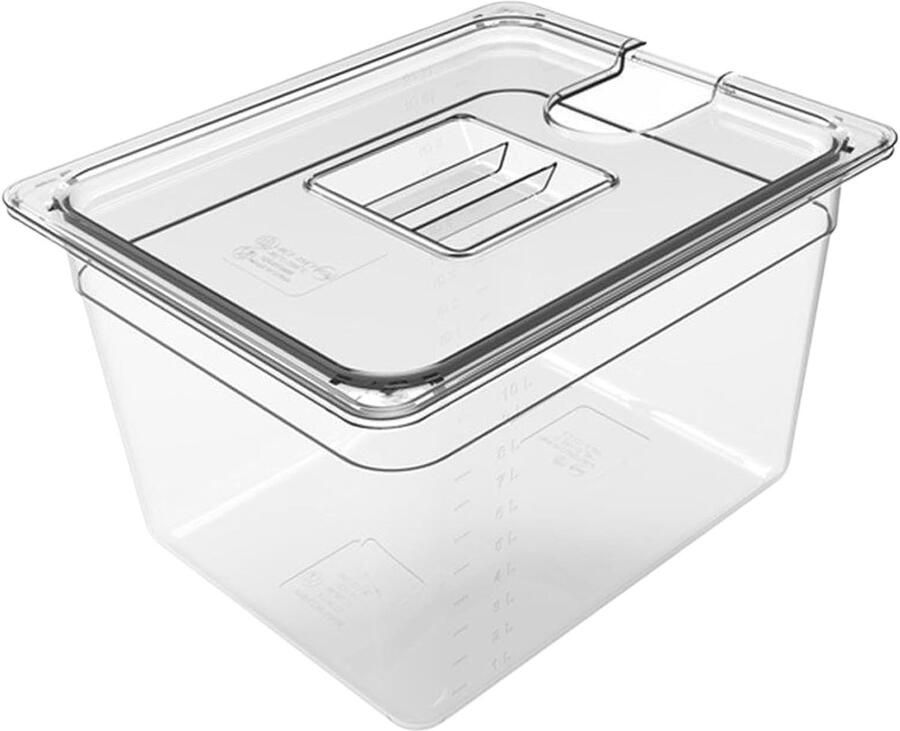 Sous Vide Container Waterbad Box Precisie Koken Luchtdicht Deksel 11L Capaciteit Transparant