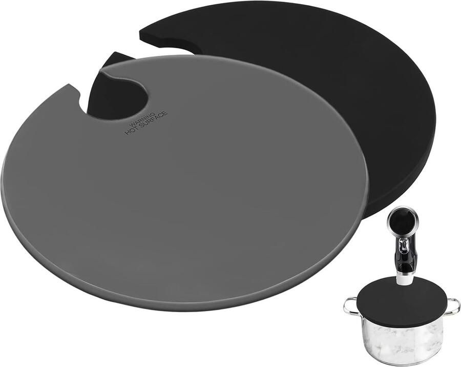 Sous Vide Deksel Kook Deksel Precisie Koken Voorkomt Verdamping 28x28 cm Zwart Grijs