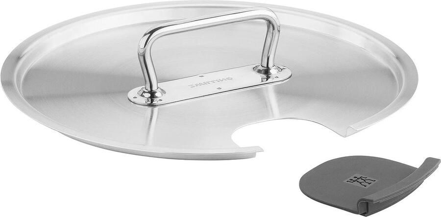 Sous Vide Deksel Pan Deksel Koken Perfecte Pasvorm 24 cm Zilver