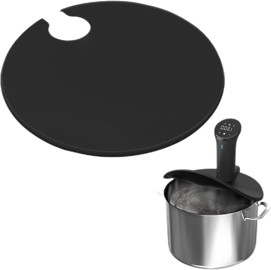 Sous Vide Deksel Precisie Koken Waterbad Koken Zilicone Materiaal Zie Details Zwart