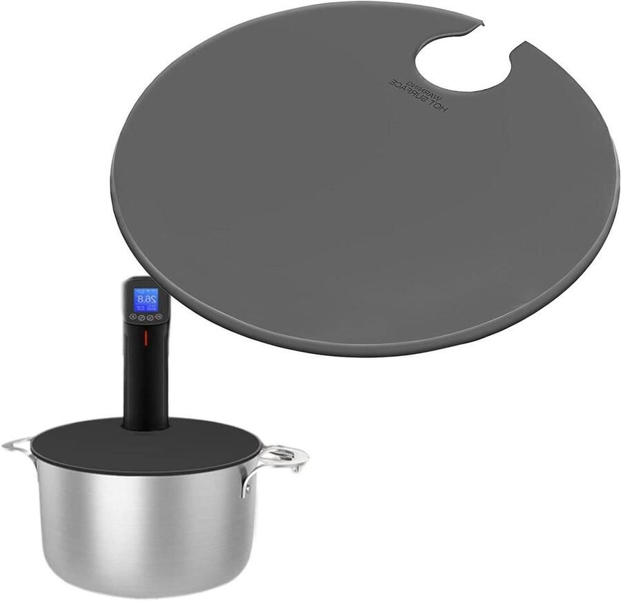 Sous Vide Deksel Precisie Kookdeksel Precisie Koken Minimaliseert Verdamping 5 stuks Grijs