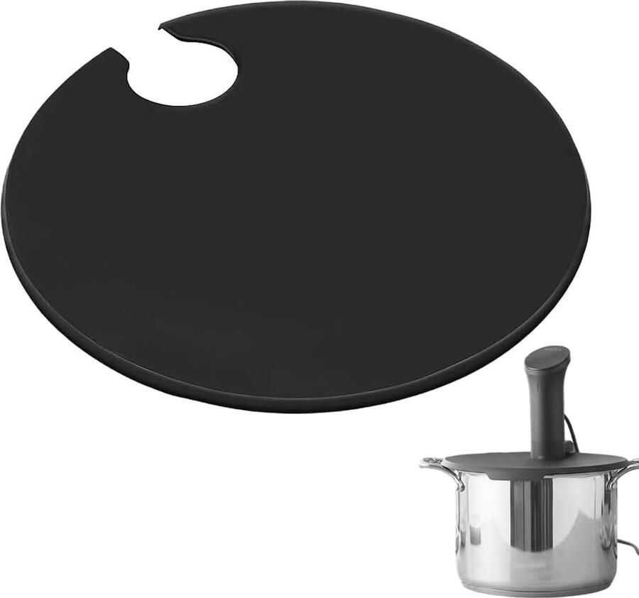 Sous Vide Deksel Precisiekoken Deksel Kookpannen Gebruik Universele Pasvorm 27.9 cm Diameter Zwart