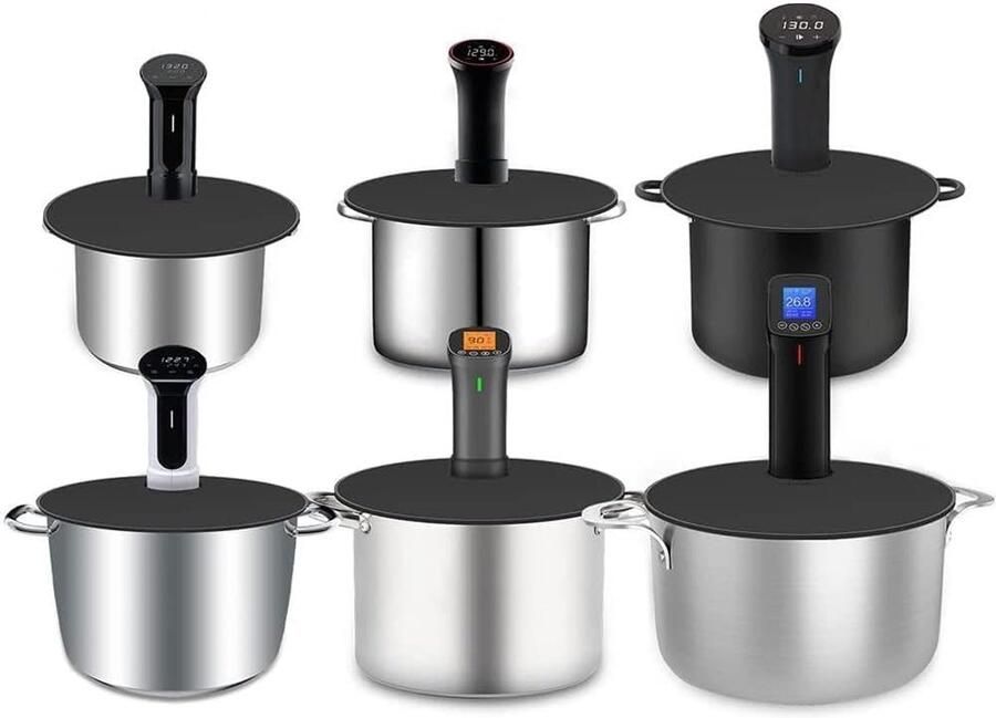 Siliconen Deksel Voorraadpot Deksel Sous Vide Koken Lekvrij Ontwerp 28 cm Diameter