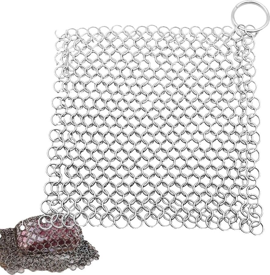 Sous Vide Gewicht Kooknet Ketting Maaltijd Bereiding Volledige Onderdompeling 20 x 20 cm Zilver - Foto 3