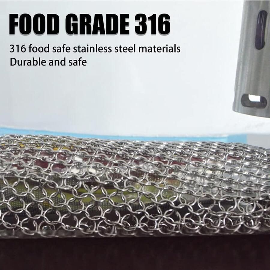 Sous Vide Gewicht Voedselketting RVS Gelijkmatig Koken Volledig Onderdompelbaar 20 x 20 cm Meerkleurig