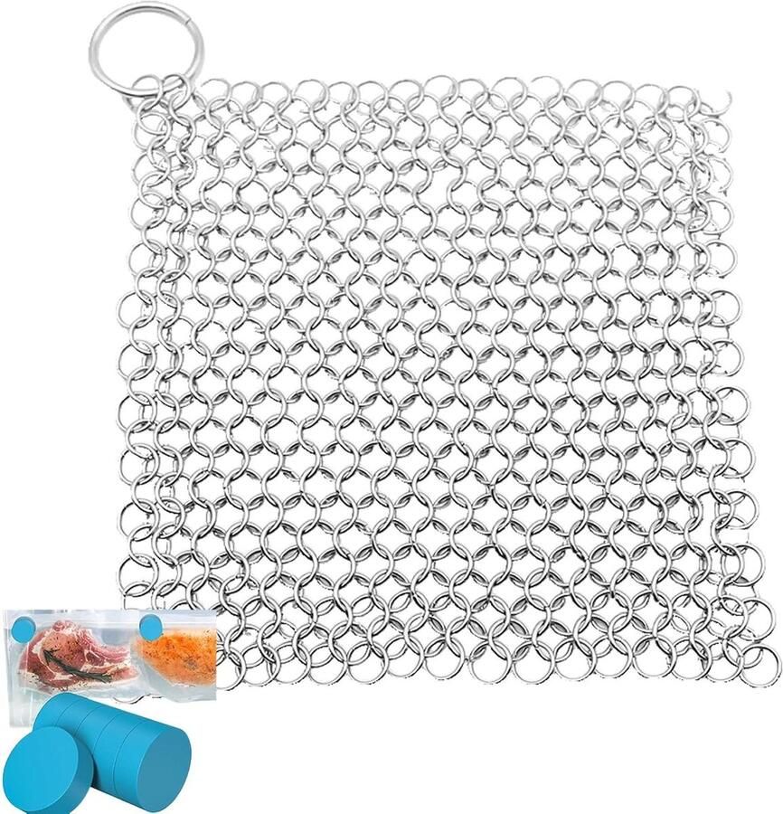 Sous Vide Ketting Gewicht Kooknet Verzwaarder Perfect Koken Volledige Onderdompeling 20 x 20 cm Roestvrij Staal