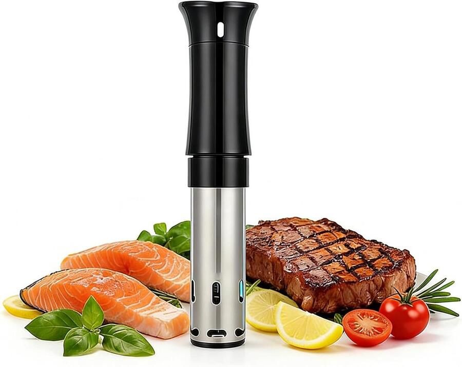 Sous Vide Koker Dompelaar Circulator Precisie Koken Stille Werking 1100W Zwart