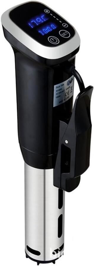 Sous Vide Koker Dompelcirculator Precisie Gelijkmatig Koken Nauwkeurig + -0.1°C Tot 15 Liter Zwart Zilver