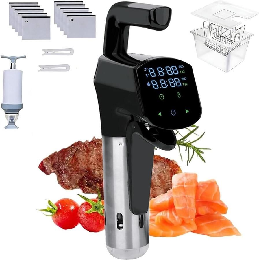 Sous Vide Koker Dompelcirculator Set Precisie Koken Complete Keuken Kit 25L Capaciteit Zwart