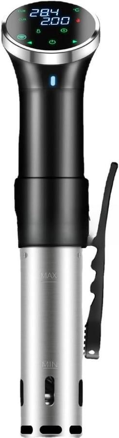 Sous Vide Koker Dompelmachine Waterbad Precisie Koken 3D Watercirculatie 1100 Watt Zilver