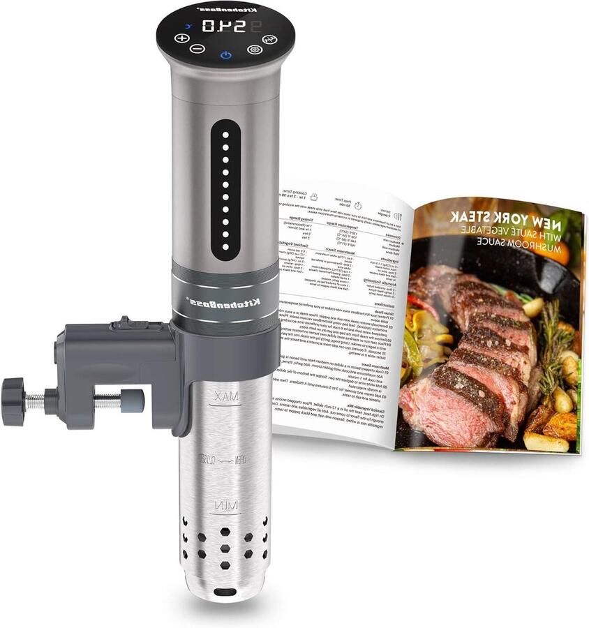 Sous Vide Koker Precisie Kookapparaat Culinaire Perfectie 360 Graden Circulatie 1100 Watt Zilver