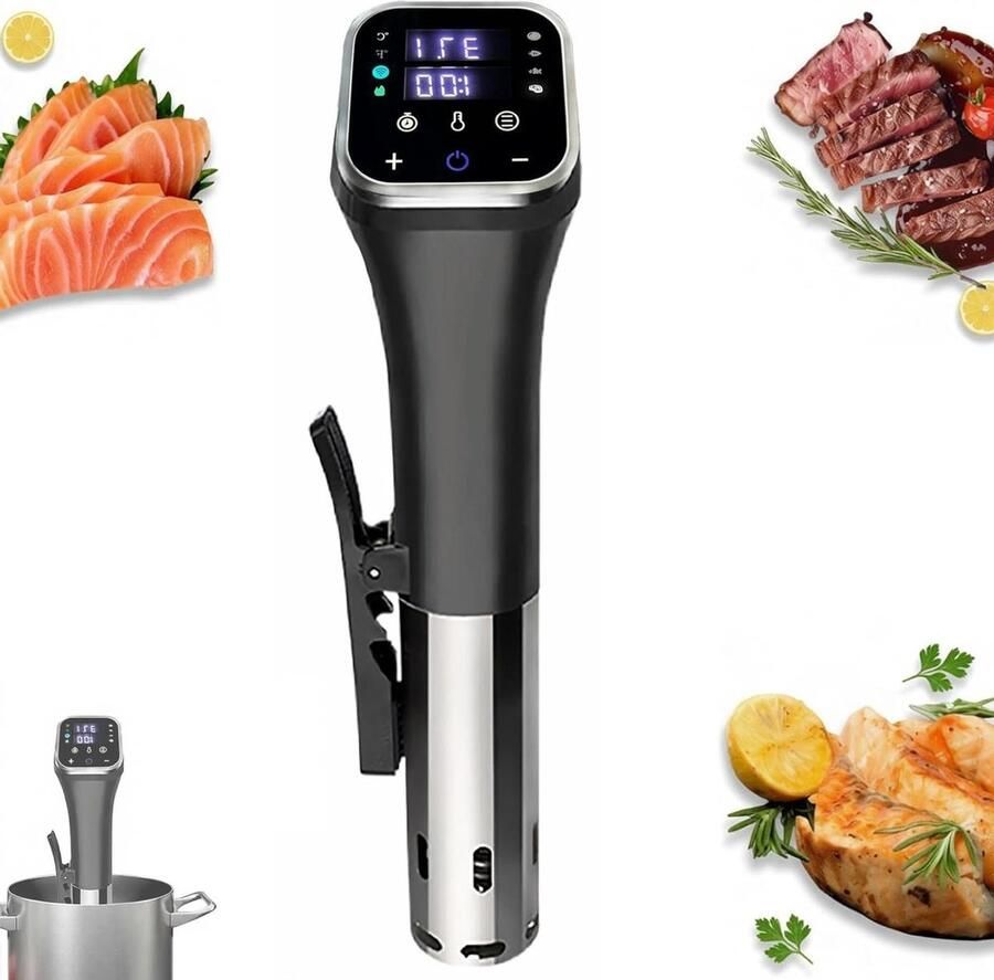 Sous-vide kookapparaat Precisiekoker wateroven Perfect koken 360 graden circulatie Tot 32 liter Zwart