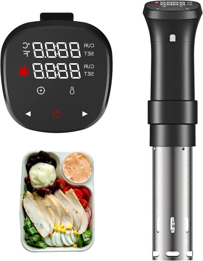 Sous-vide kookapparaat Wateroven Vacuümkoker Precisie koken Stille werking 1100 Watt Zwart