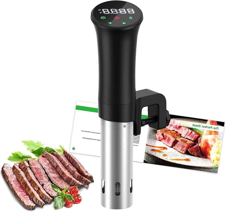 Sous Vide Kookpan Circulator Waterbad Gezond Koken Precisie Temperatuur 379 cm Zwart