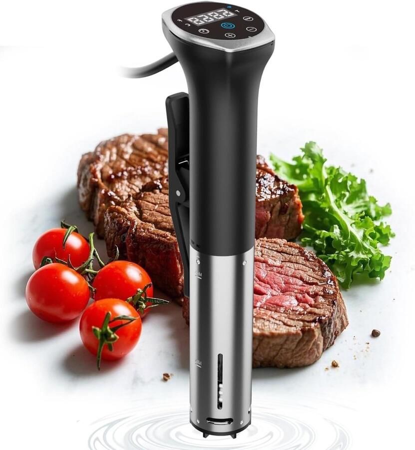 Sous-vide Machine Onderdompelingscirculator Precisie Koken IPX7 Waterdicht 1100 Watt Zilver