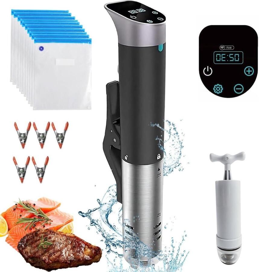 Sous Vide Machine Precisie Koken Gelijkmatig Koken 3D Watercirculatie 12 Liter Tank Zwart