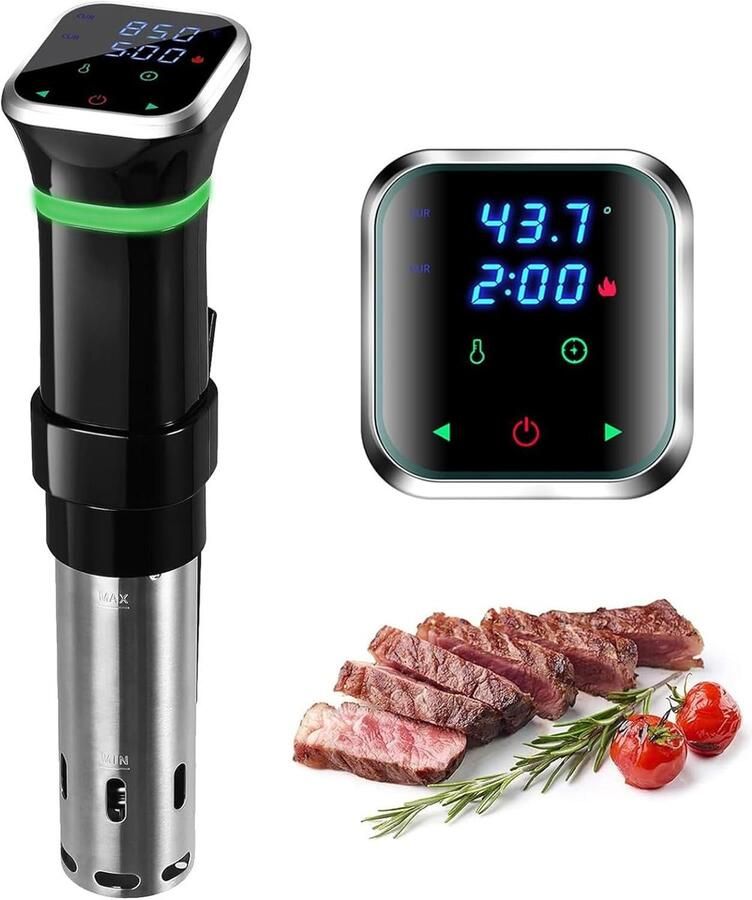 Sous Vide Machine Precisie Kookapparaat Culinaire Perfectie 1100W Krachtige Circulatie 38cm Hoog Zwart