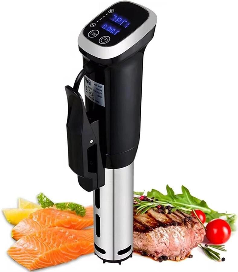 Sous Vide Machine Waterbad Kooktoestel Precisie Koken Stille 3D Circulatiepomp 1200 Watt Zilver