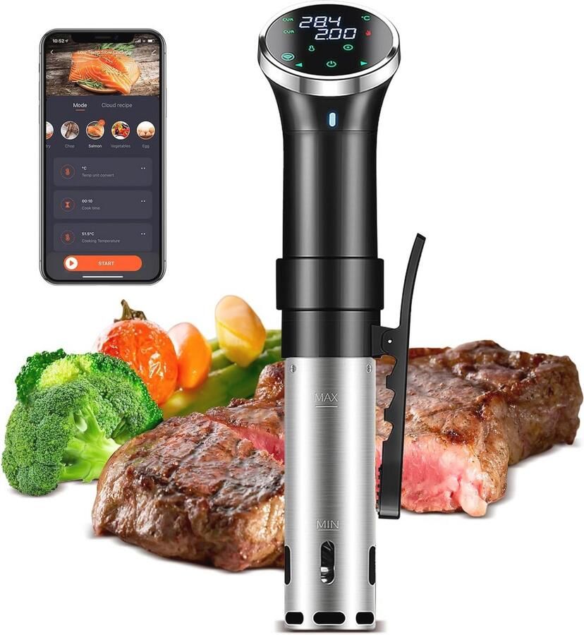 Sous Vide Precisie Waterbad Circulator Gezond Koken Wifi App Bediening 23 Liter Zwart - Foto 2