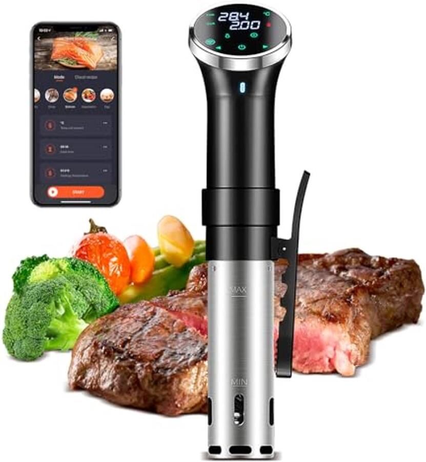 Sous-vide precisiegarer met groot touchscreen en wifi functie