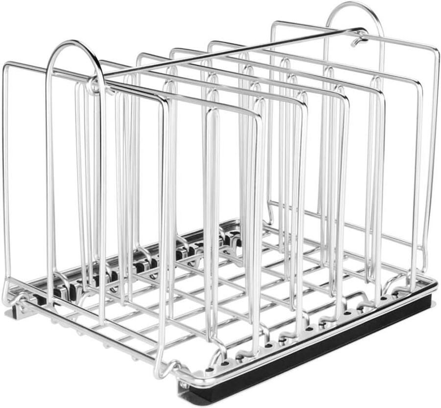 Sous Vide Rack Kookhouder Precisie Koken Verbeterde Verticale Mount 12 Kwarts Zilver