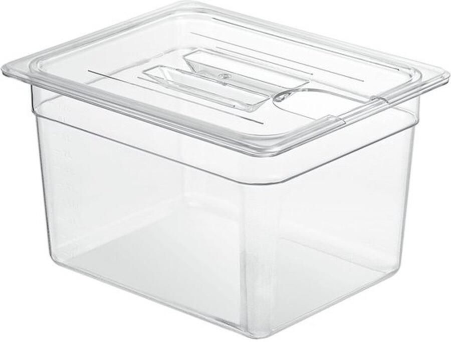 Sous-videcontainer 11 liter 12 liter voor circulatoren transparant polycarbonaat