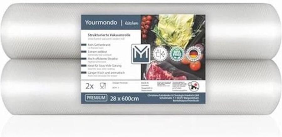 Sous-videvacuümrollen 2 stuks 30 x 600 cm Aromabestendig en kookvast 100% BPA-vrij