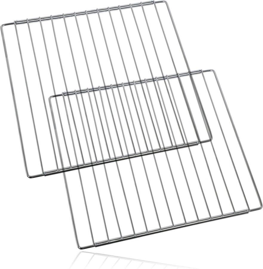 SPARES2GO Universal Chrome Adjustable Width Oven Cooking Board (Pack of 1 2 or 3 Shelves) 2 Shelves