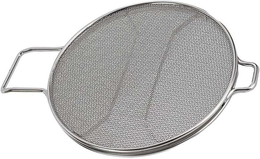 Spatbescherming Grill Vetschild Onderdeel Schoon Koken Dubbellaags RVS 22 x 22 x 2.5 cm Zilver